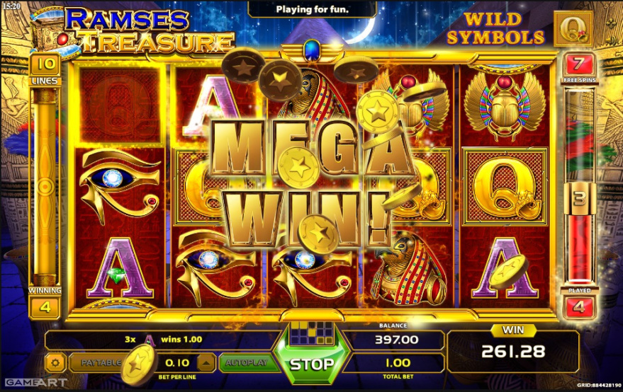 Ramses Treasure mega win